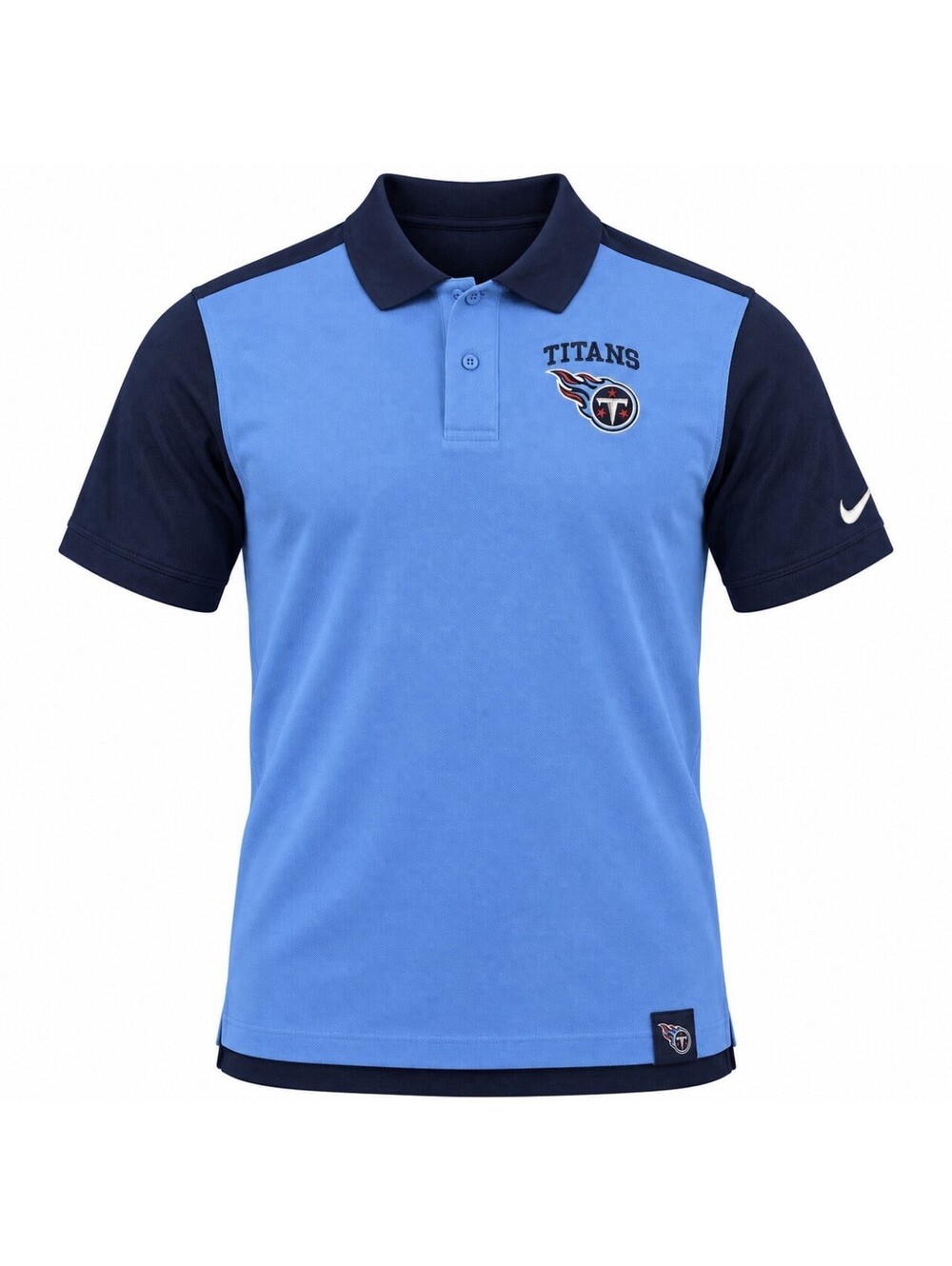 Nike Tennessee Titans NFL Men’s Small Polo Shirt Light Blue Navy NWT